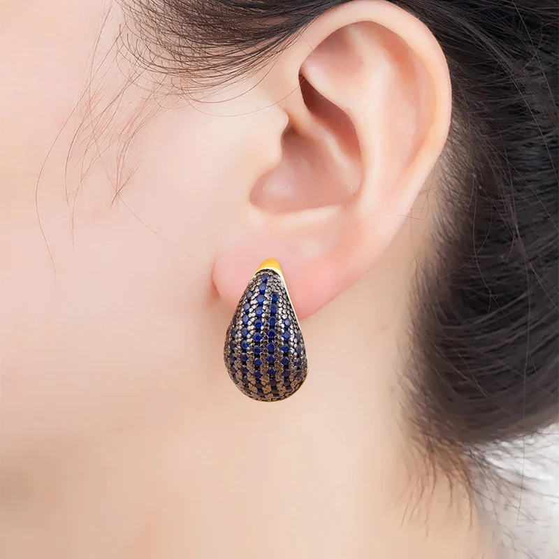 Boucles d'Oreilles Goutte Zircon