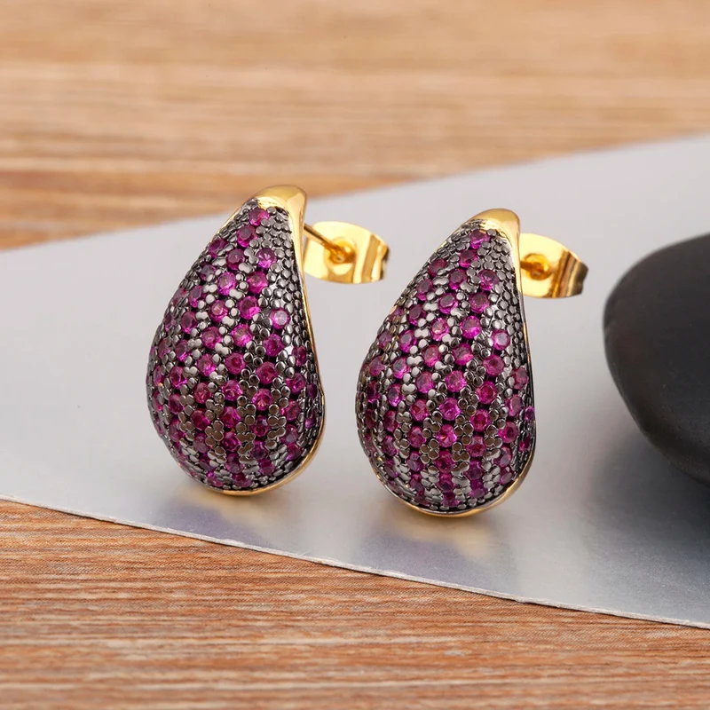 Boucles d'Oreilles Goutte Zircon
