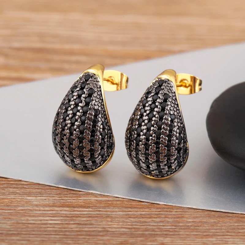 Boucles d'Oreilles Goutte Zircon