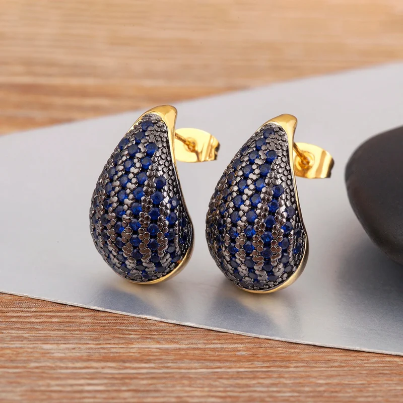 Boucles d'Oreilles Goutte Zircon