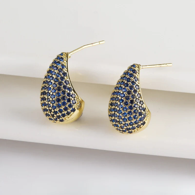 Boucles d'Oreilles Goutte Strass