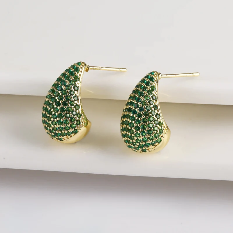 Boucles d'Oreilles Goutte Strass