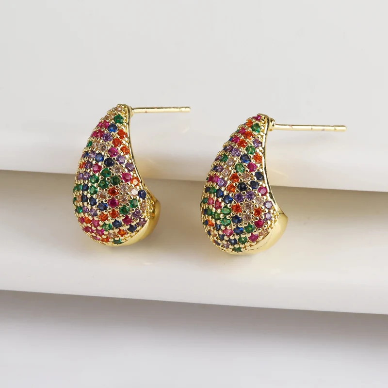 Boucles d'Oreilles Goutte Strass