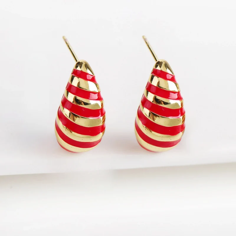 Boucles d'Oreilles Goutte Rayure