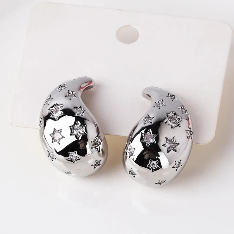 Boucles d'Oreilles Goutte Étoile