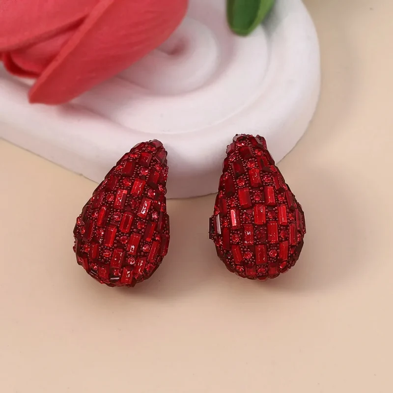 Boucles d'Oreilles Goutte Pierre Couleur