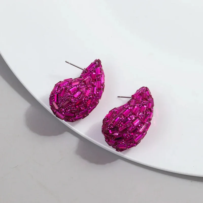 Boucles d'Oreilles Goutte Pierre Couleur