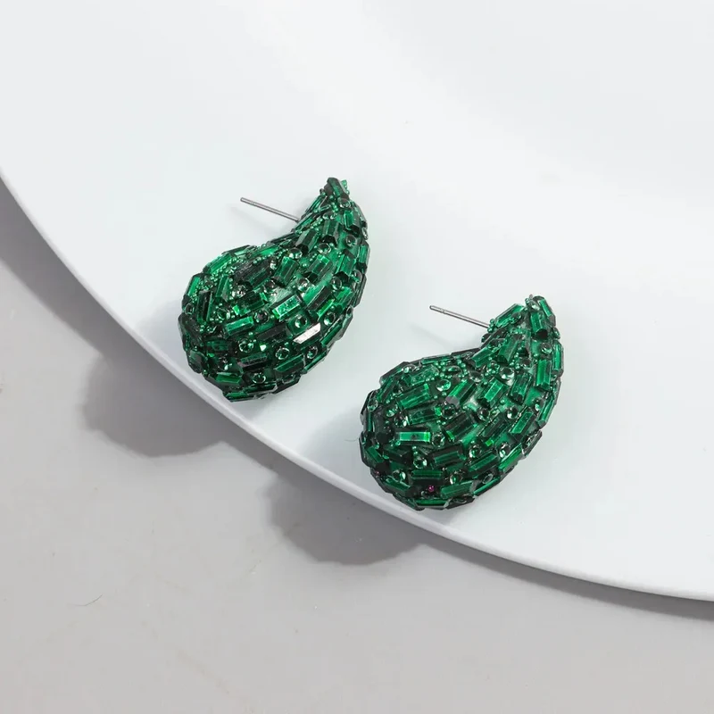 Boucles d'Oreilles Goutte Pierre Couleur