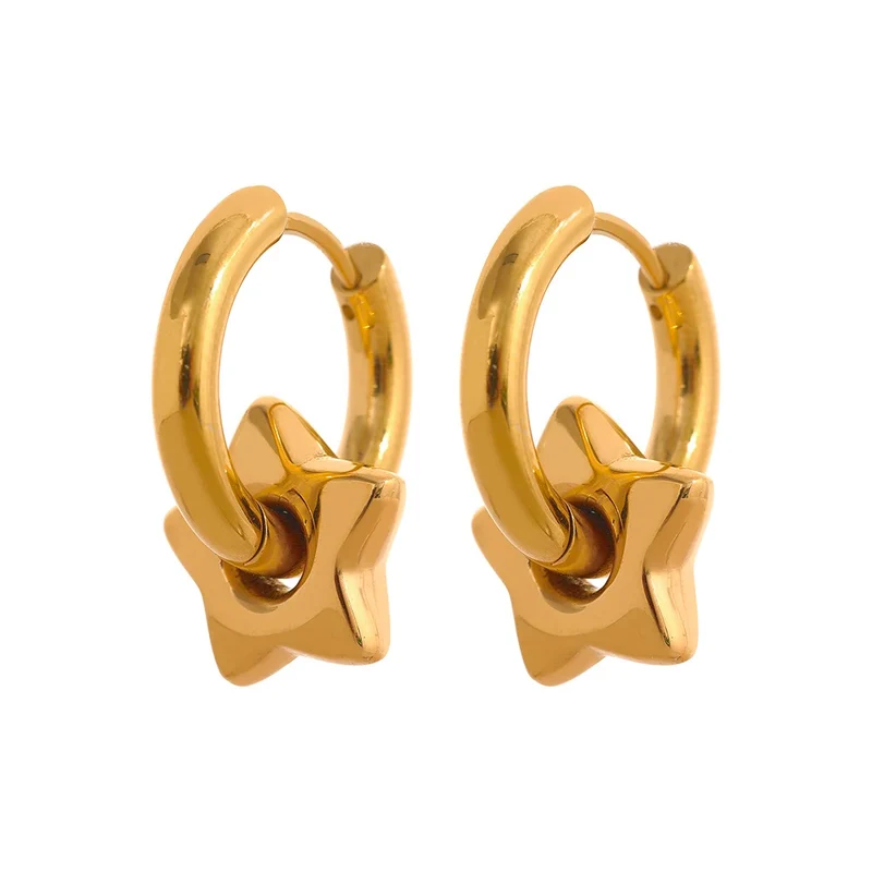 Boucles d'Oreilles Étoile Minimaliste