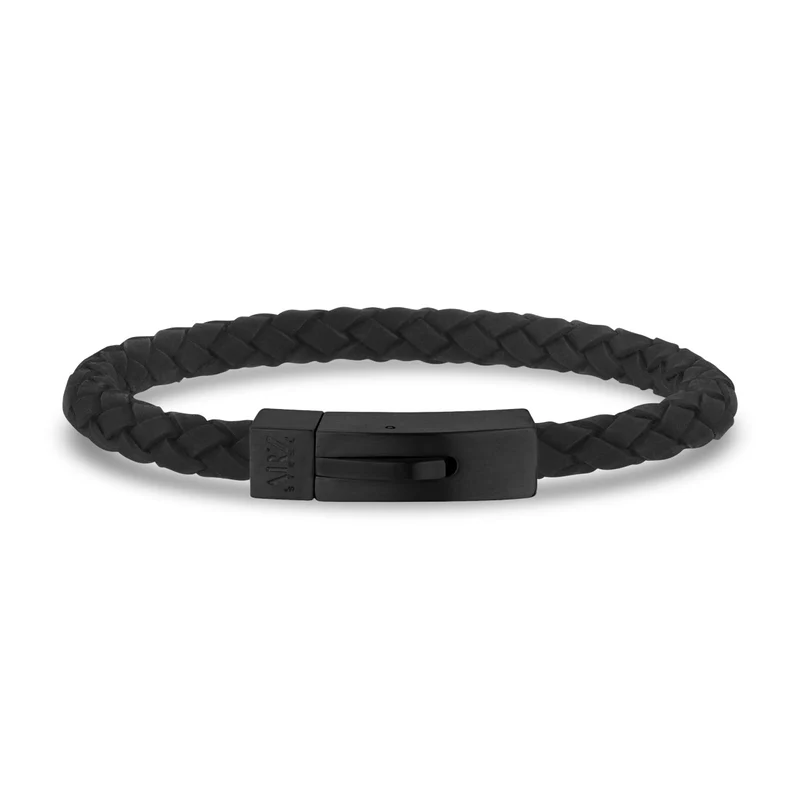 Bracelet en cuir noir | 6MM