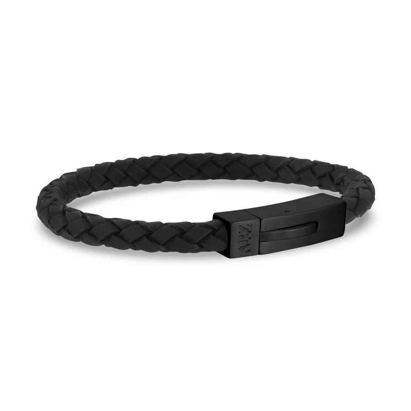 Bracelet en cuir noir | 6MM