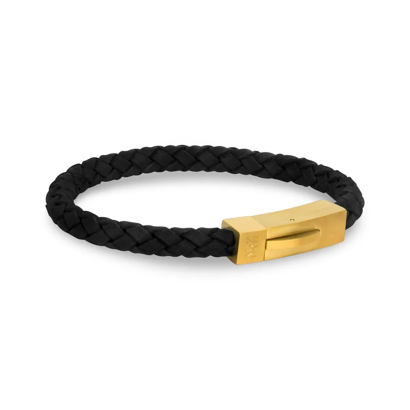 Bracelet en cuir noir | 6MM
