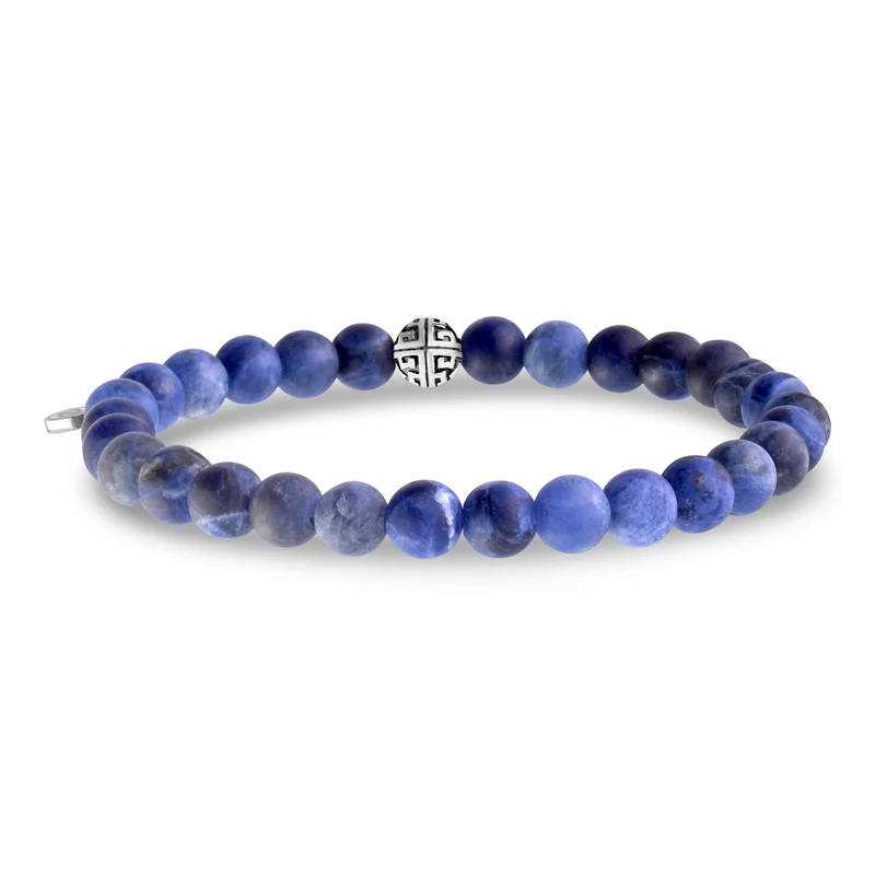 Bracelet de perles de sodalite mate - 6MM