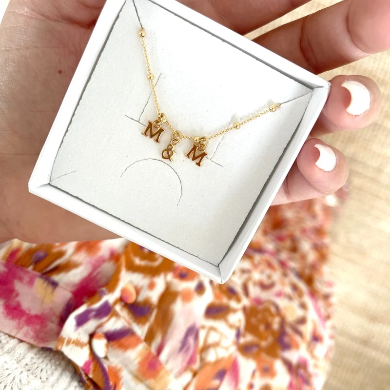 Collier "Initial" plaqué or