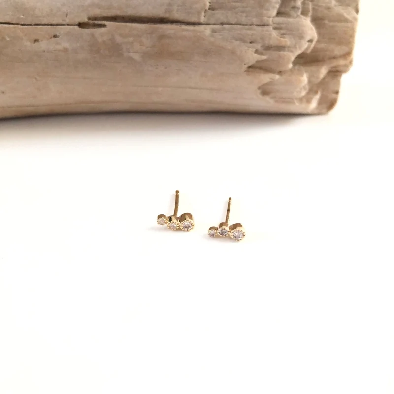 Boucles d'oreilles "Bilane" plaqué or