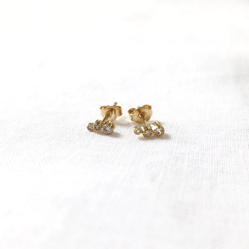 Boucles d'oreilles "Bilane" plaqué or