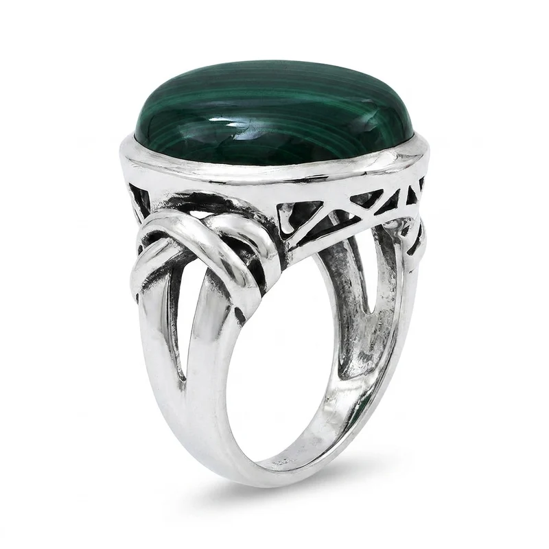 Chevalière Zuni Malachite