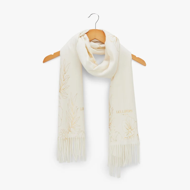 Foulard rectangulaire écru Orniac