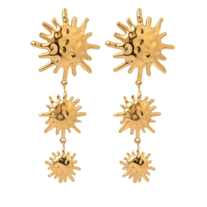 Boucles d'Oreilles Triple Soleil