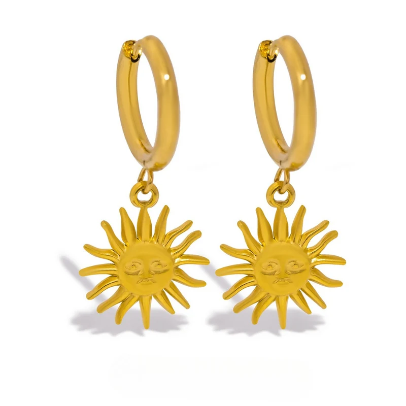 Boucles d'Oreilles Créoles Soleil