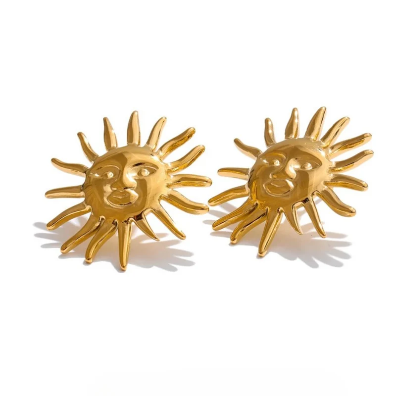 Boucles d'Oreilles Soleil Visage