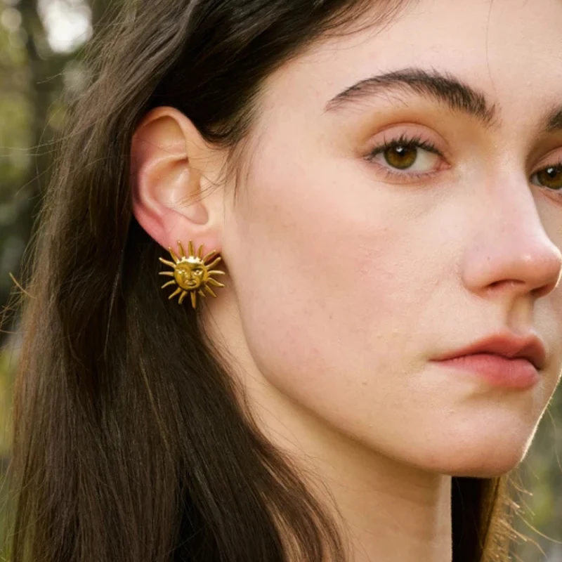 Boucles d'Oreilles Soleil Visage