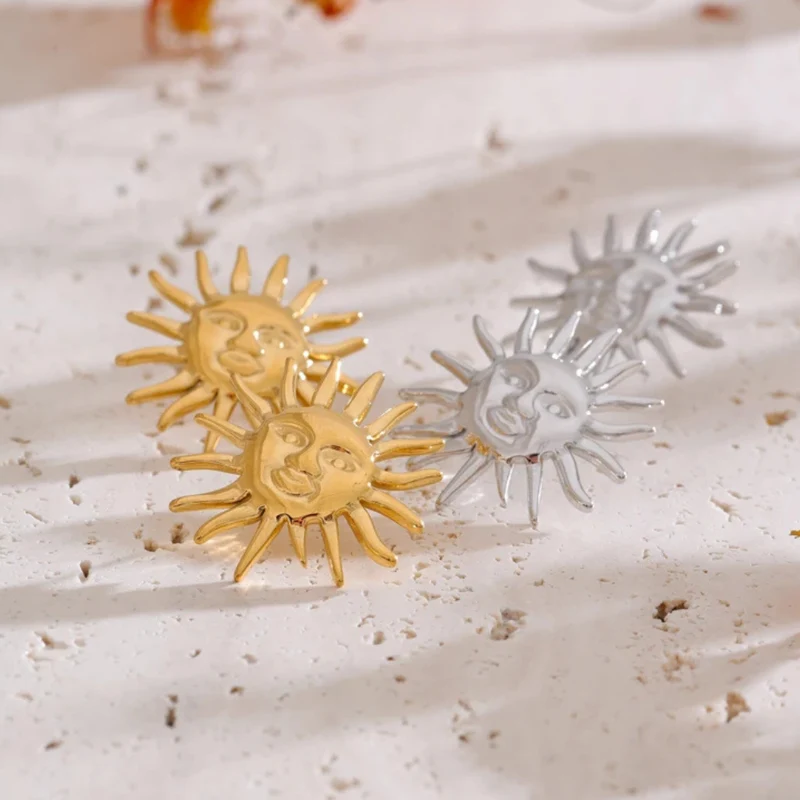 Boucles d'Oreilles Soleil Visage