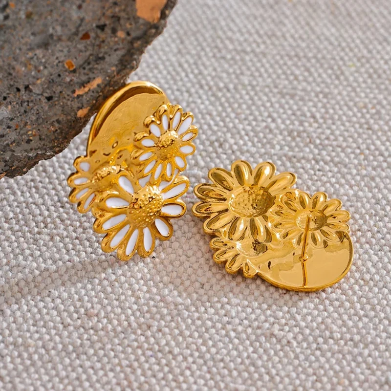 Boucles d'Oreilles Triple Fleur