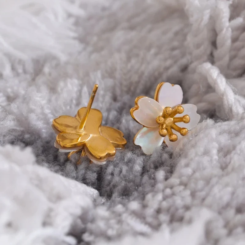 Boucles d'Oreilles Fleur Cerisier