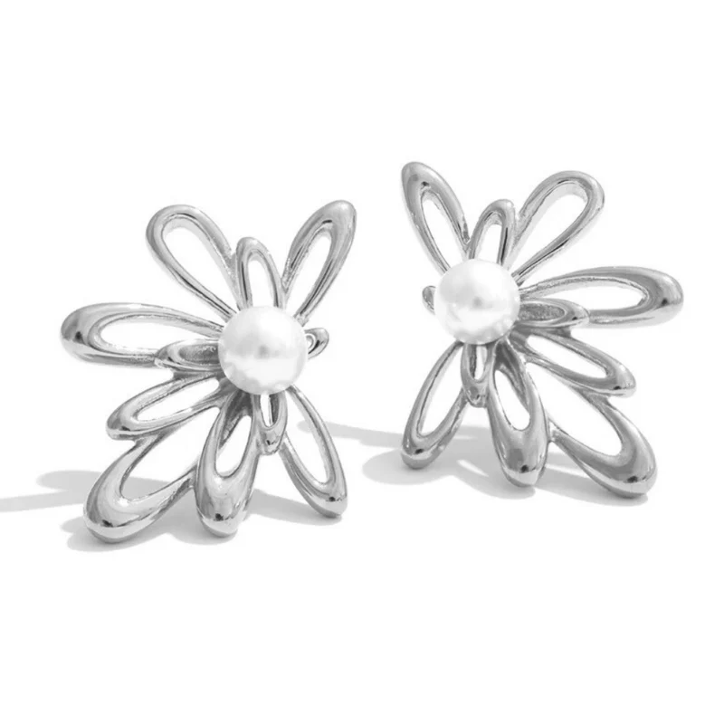 Boucles d'Oreilles Fleur Moderne