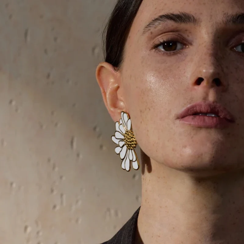 Boucles d'Oreilles Fleur Marguerite