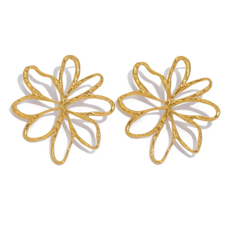 Boucles d'Oreilles Contour Fleur