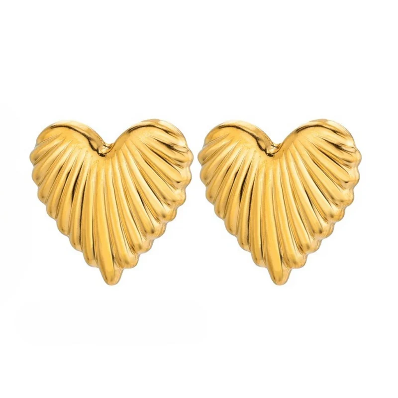 Boucles d'Oreilles Cœur Rayé
