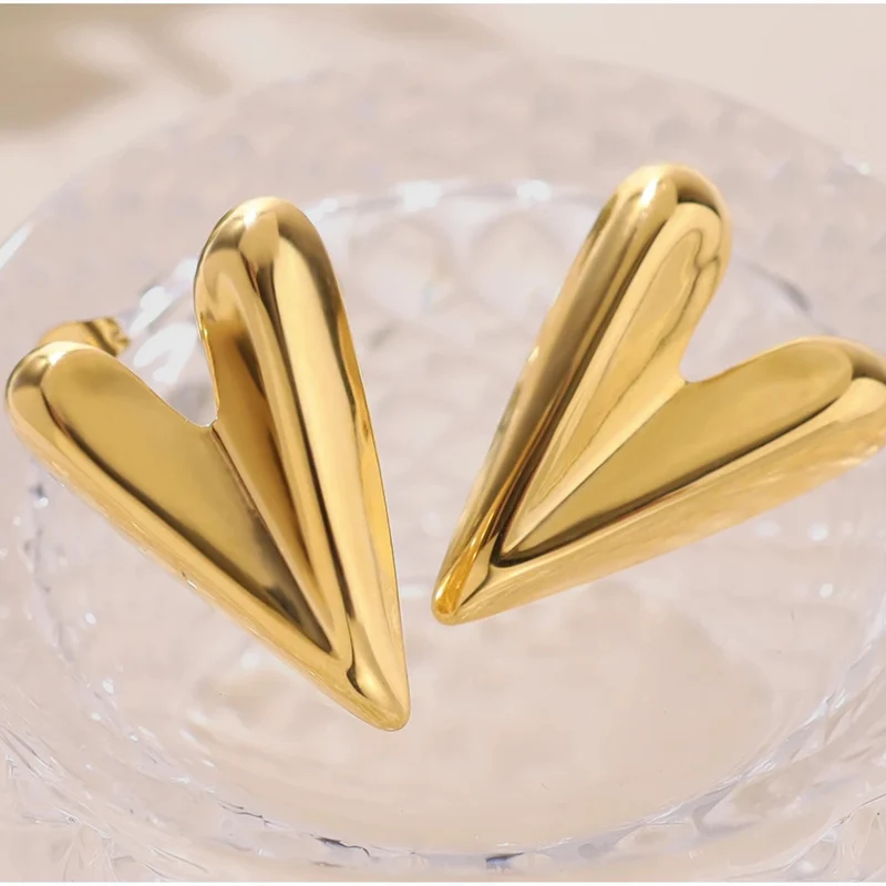 Boucles d'Oreilles Cœur Allongé