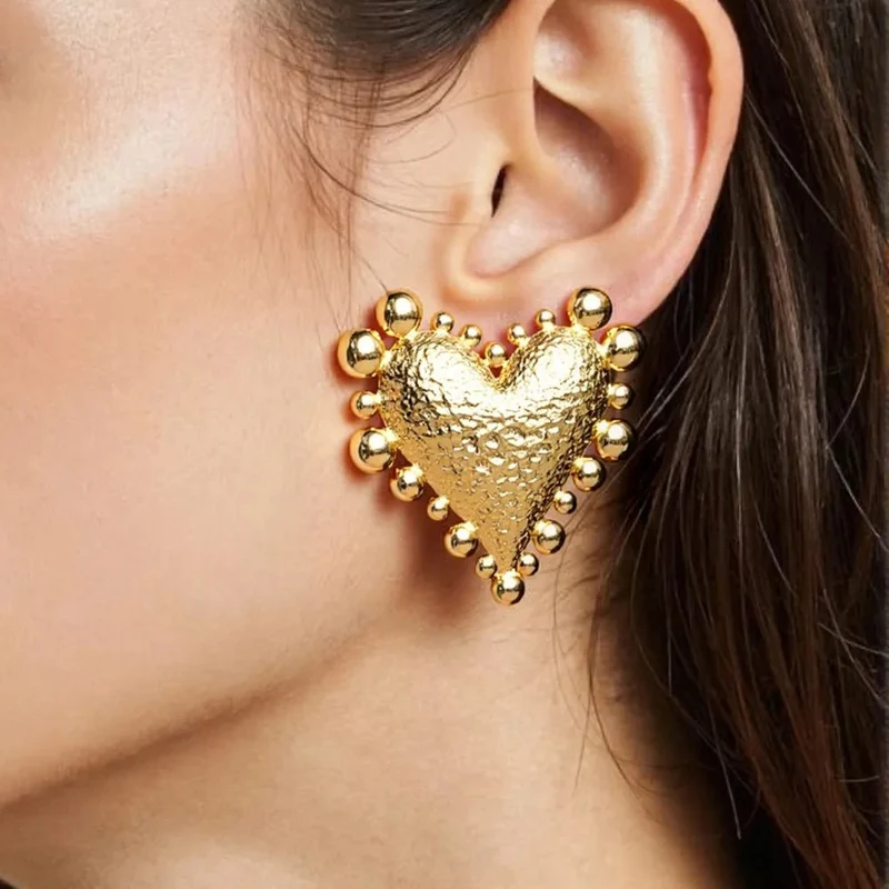 Boucles d'Oreilles Cœur Vintage