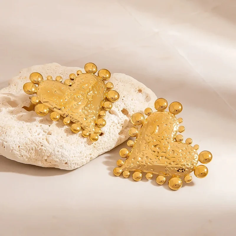 Boucles d'Oreilles Cœur Vintage