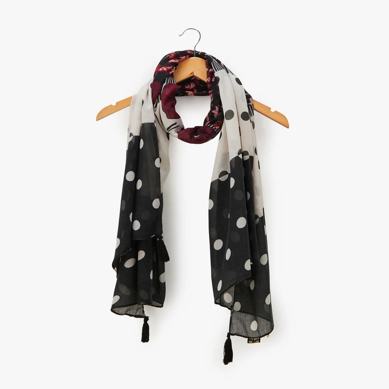 Foulard rectangulaire noir Ouganda