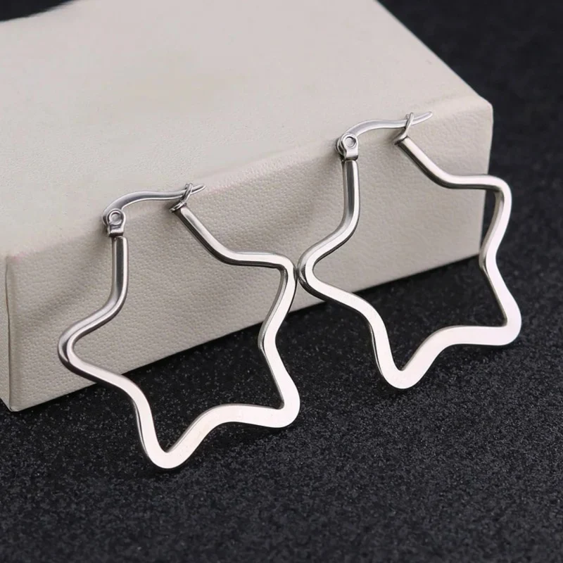 Boucles d'Oreilles Créoles Étoile