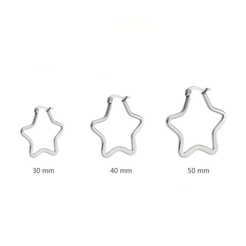 Boucles d'Oreilles Créoles Étoile