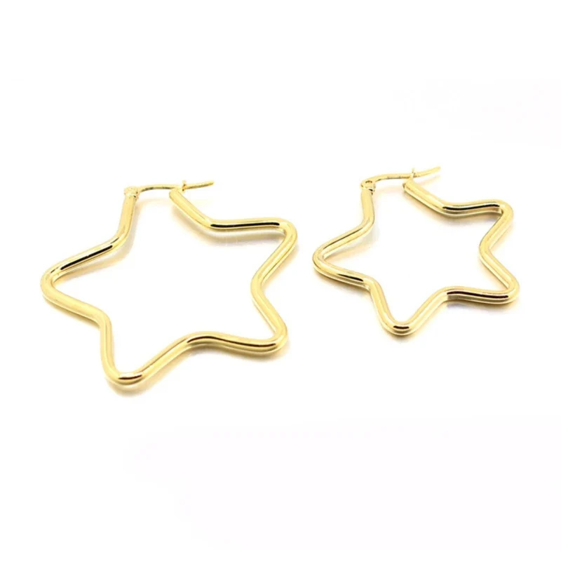 Boucles d'Oreilles Créoles Étoile