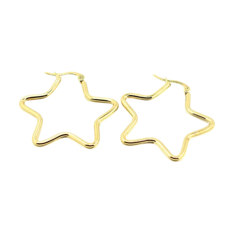 Boucles d'Oreilles Créoles Étoile