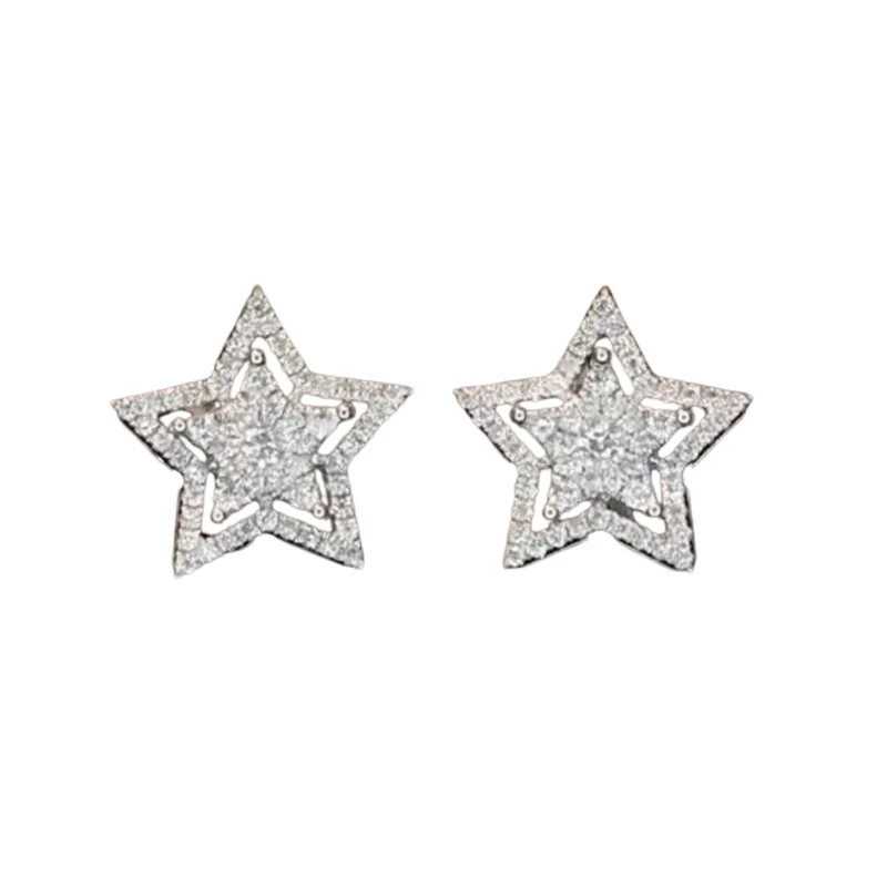 Puces d'Oreilles Étoile Strass
