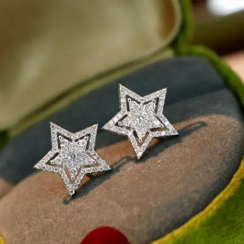 Puces d'Oreilles Étoile Strass
