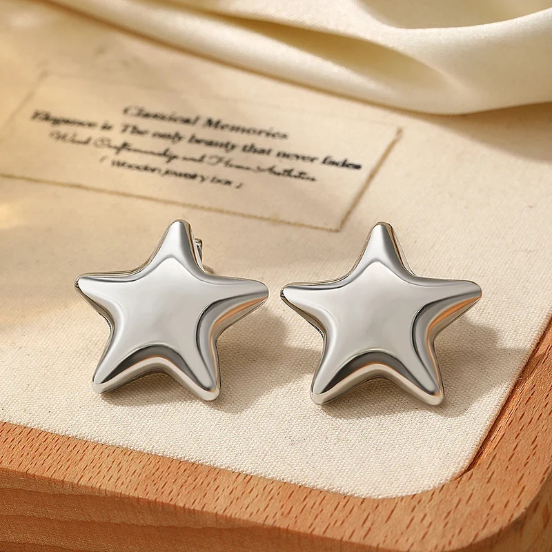 Boucles d'Oreilles Étoile Acier Inoxydable