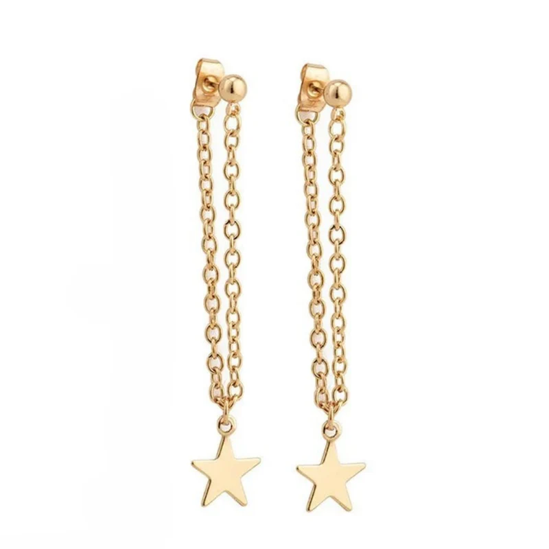 Boucles d'Oreilles Chaîne Étoile
