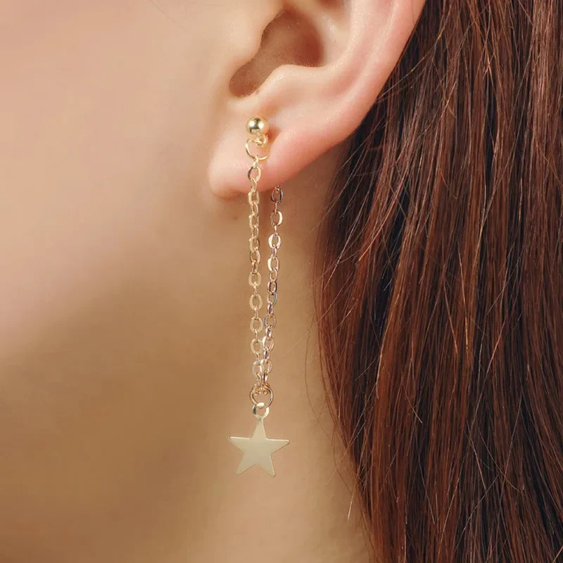Boucles d'Oreilles Chaîne Étoile