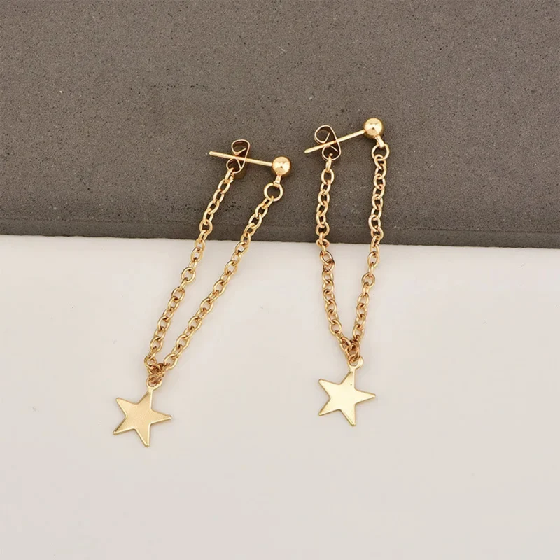 Boucles d'Oreilles Chaîne Étoile