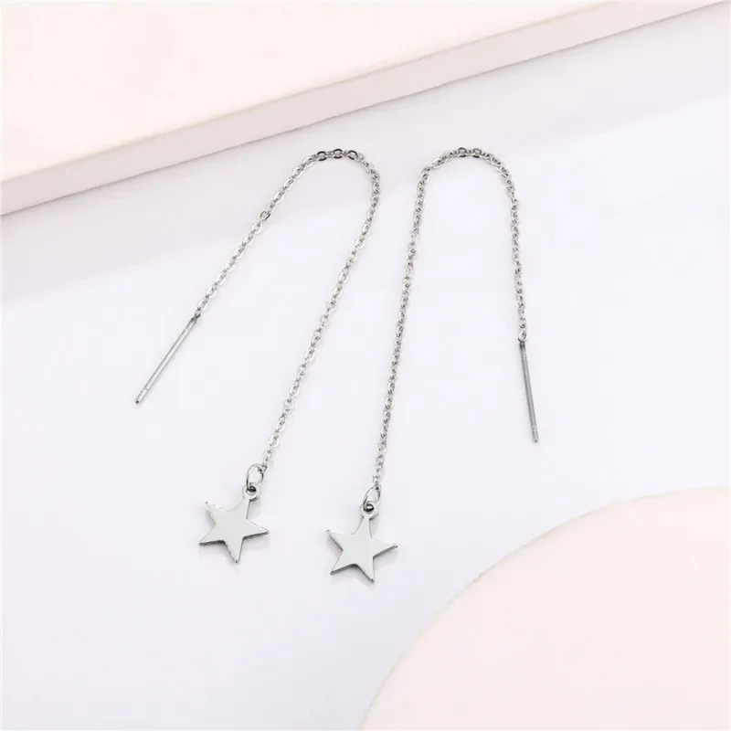 Boucles d'Oreilles Étoile Longue