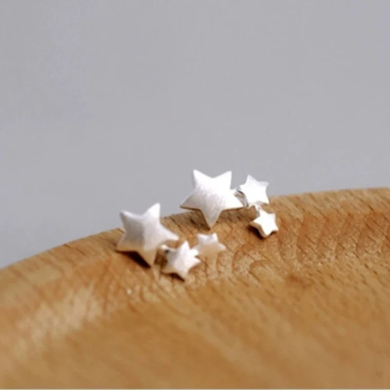 Puces d'Oreilles Étoile Argent