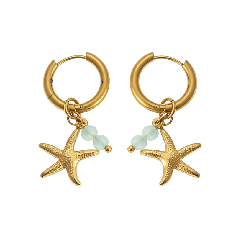 Boucles d'Oreilles Étoile de Mer Bohème